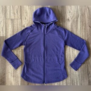 The North Face Women LRG Wrap-Ture Jacket FlashDry 2nd Layer Purple Cinch Waist